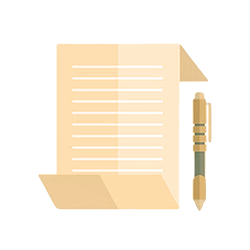 Documento en blanco con líneas para escribir.